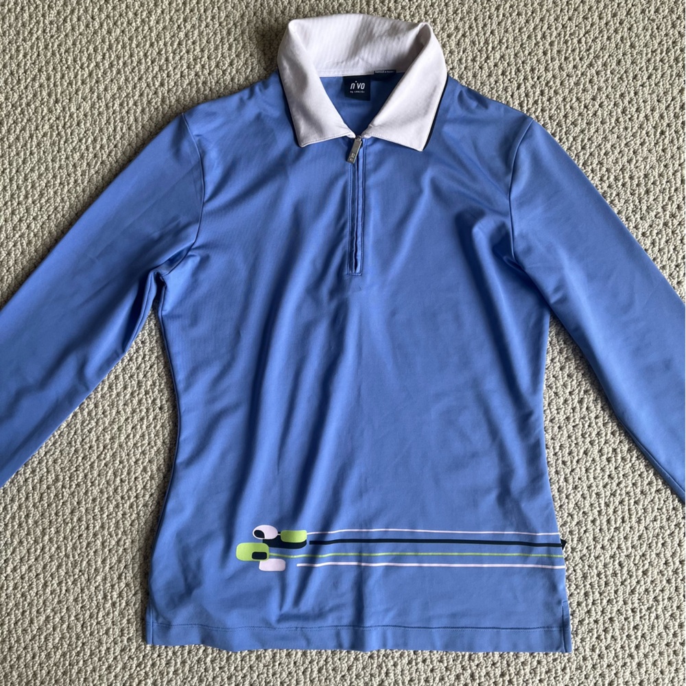 Nivo golf long sleeve zipper zip polo s dri-fit